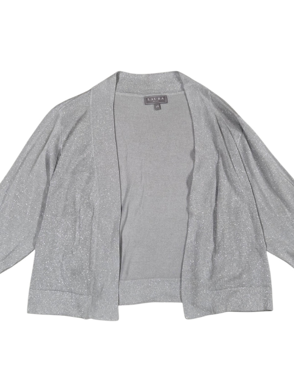 Laura Silver Sparkle Open Cardigan